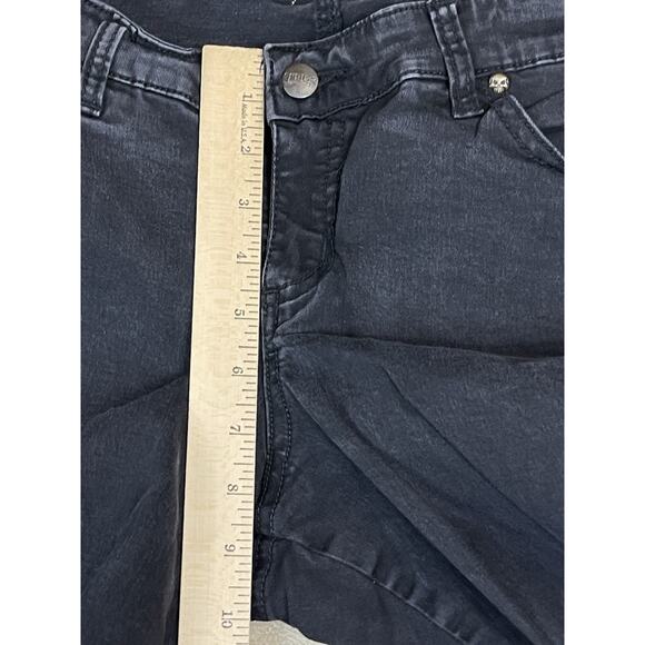 Tripp Nyc Jeans Womens 14R Black Skinny Slim Mid Rise Stretch Denim Punk Metal - Picture 6 of 10